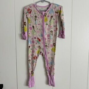 Little Sleepies OG Disney Princess zippy bamboo 6-12 month
